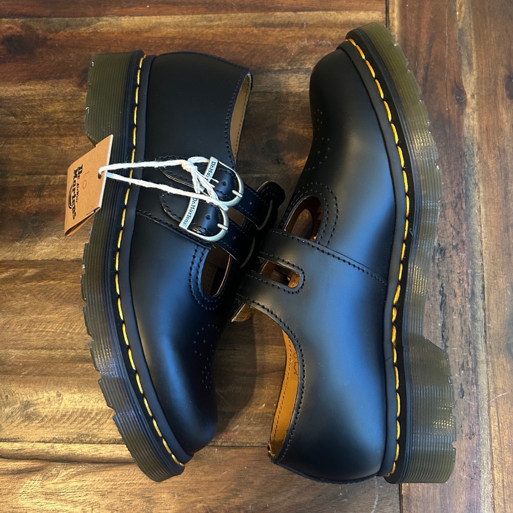 Dr. Martens 8065 Mary Jane Shoes Womens US 8 Black Smooth Leather NWT - Picture 14 of 14